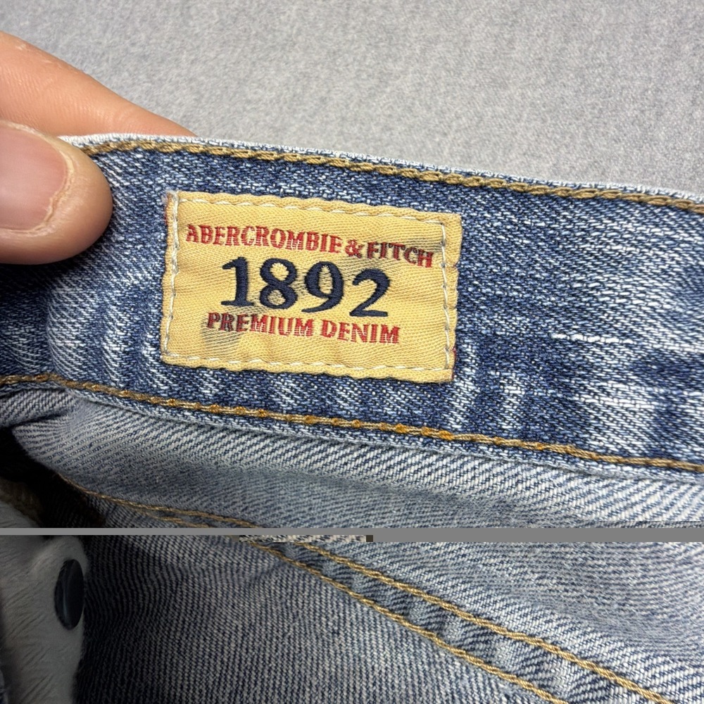 Vintage‎ Abercrombie & Fitch 1892 Boot Jeans Mens 37x28 Blue Premium Denim USA - Picture 3 of 12